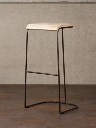 Bar stool wood and iron Ola