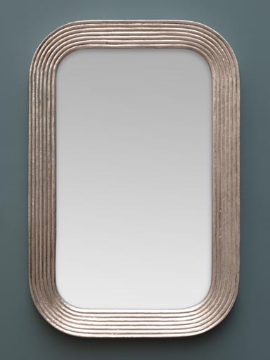 Mirror rounded  & ribbed edges nickel finish