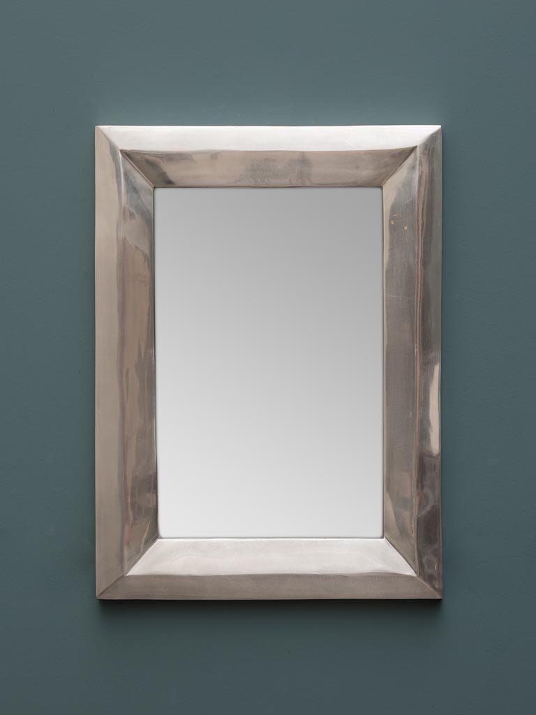 Miroir bord facettes de métal rectangulaires - 1