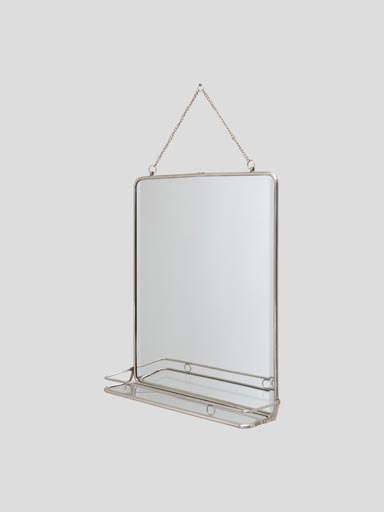 Hanging mirror and shelf