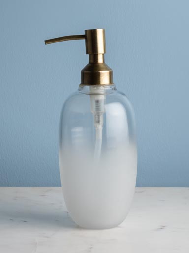 Lotion pump sanded glass Caicos