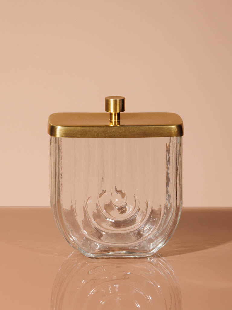 Petit pot en verre Art deco - 1