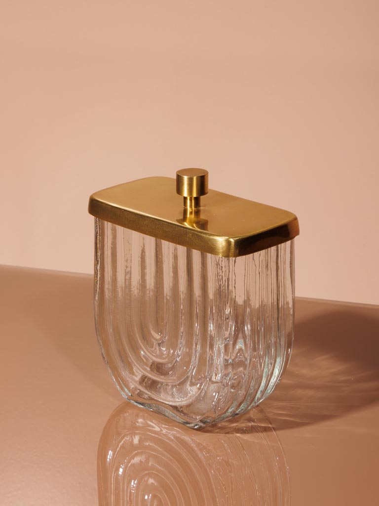 Petit pot en verre Art deco - 4