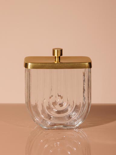 Petit pot en verre Art deco