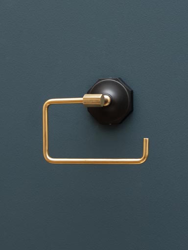 Toilet roll hodler black & gold