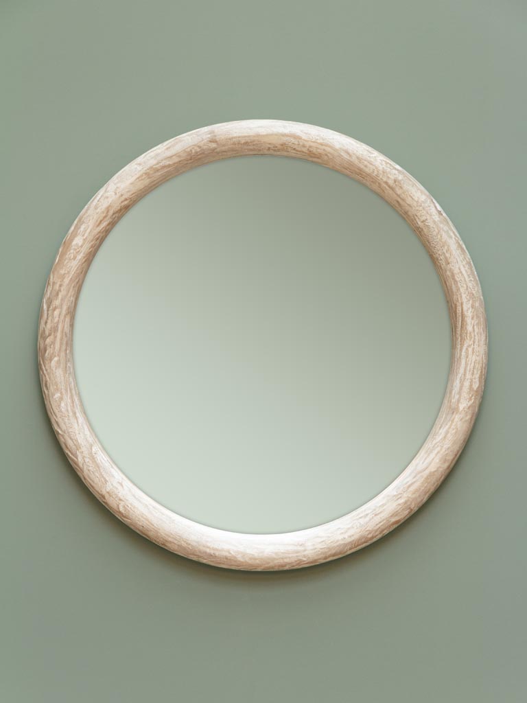 Miroir bois rond - 1