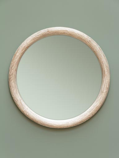 Miroir bois rond