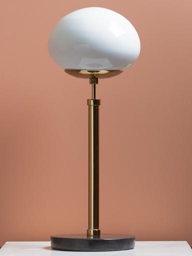 Lamp marble base and ceramic globe Butler
