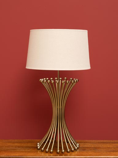 Lamp brass patina Billie (40) classic shade (Lampshade included)