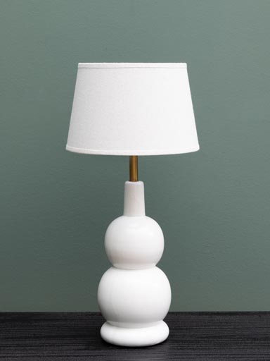 Ceramic lamp Bilboquet (25) classic shade (Lampshade included)