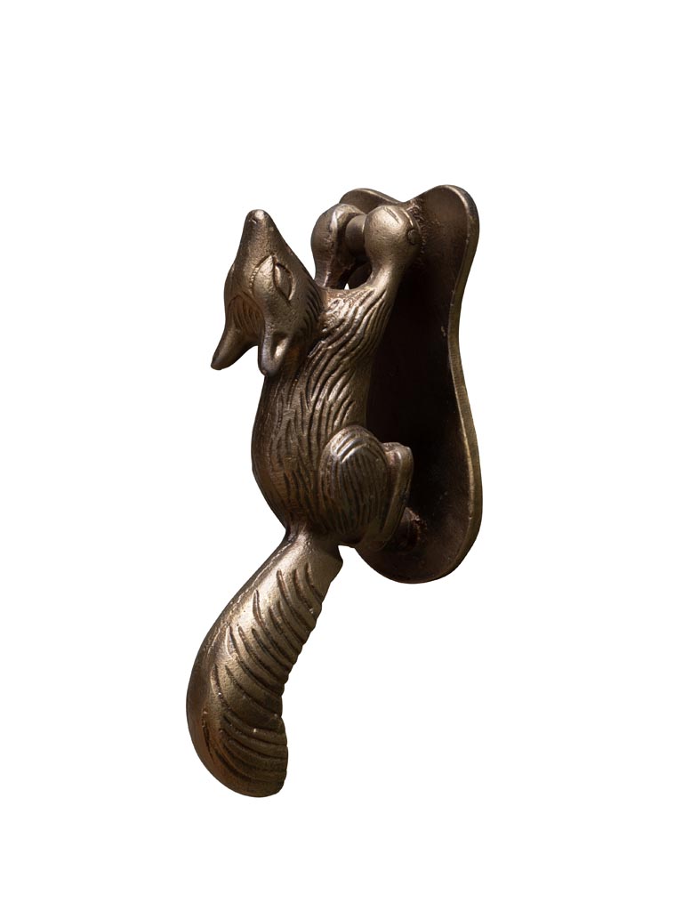 Squirrel door knocker antique brass - 2