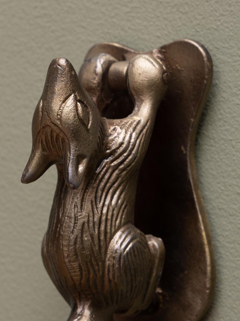 Squirrel door knocker antique brass - 3