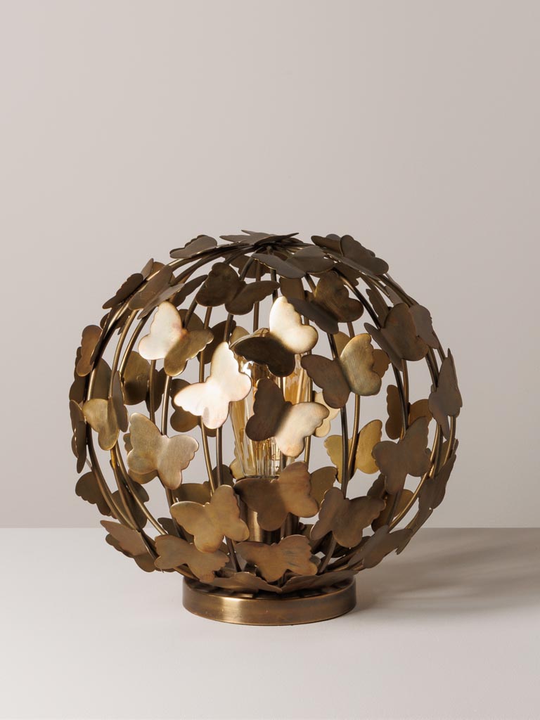 Table lamp golden Butterflies Fidonie - 1
