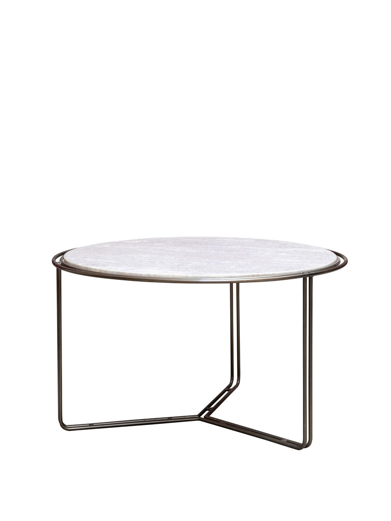 Table basse marbre blanc Prisac - 2