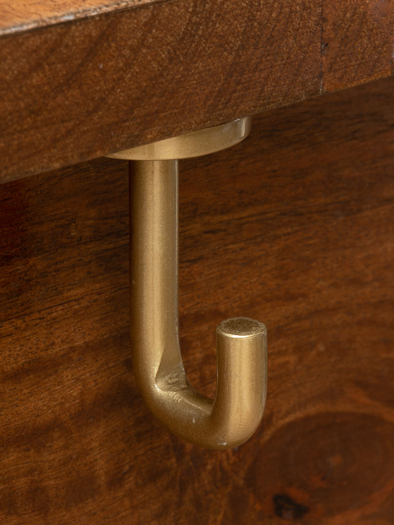 Small simple hook brass patina - 1