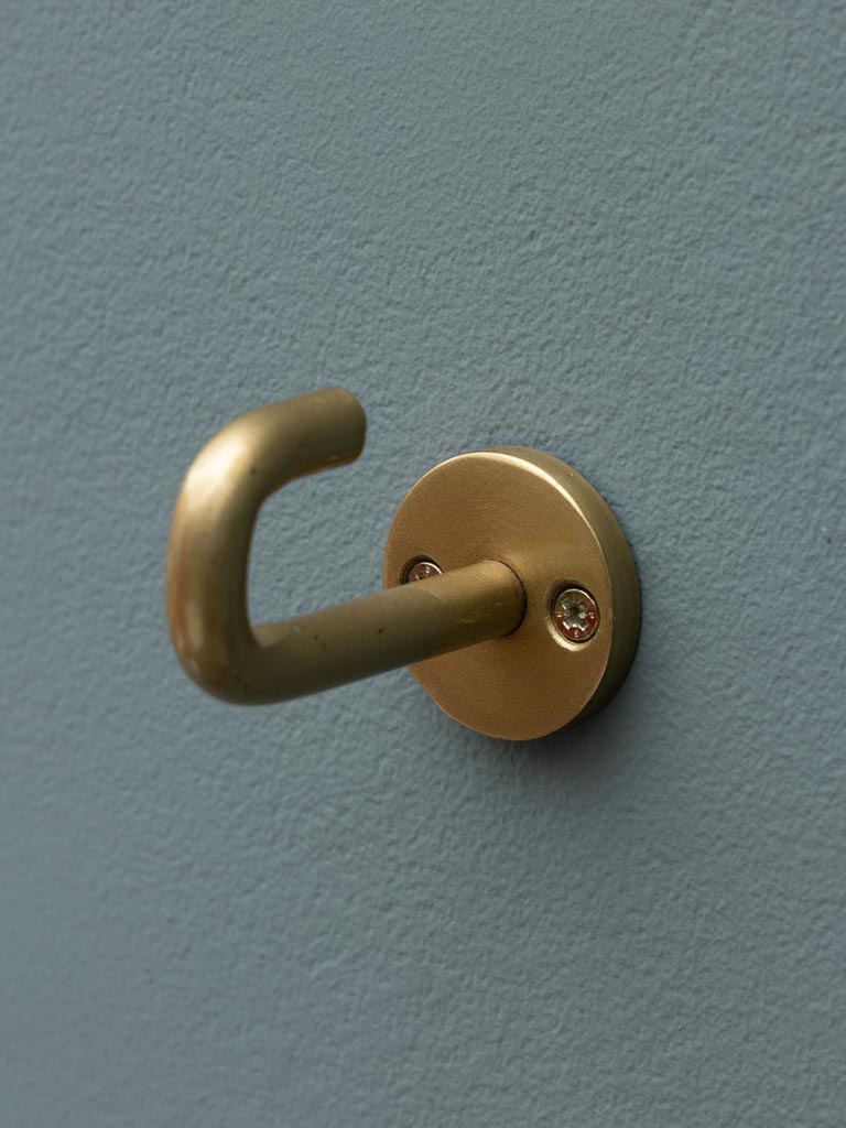 Small simple hook brass patina - 3