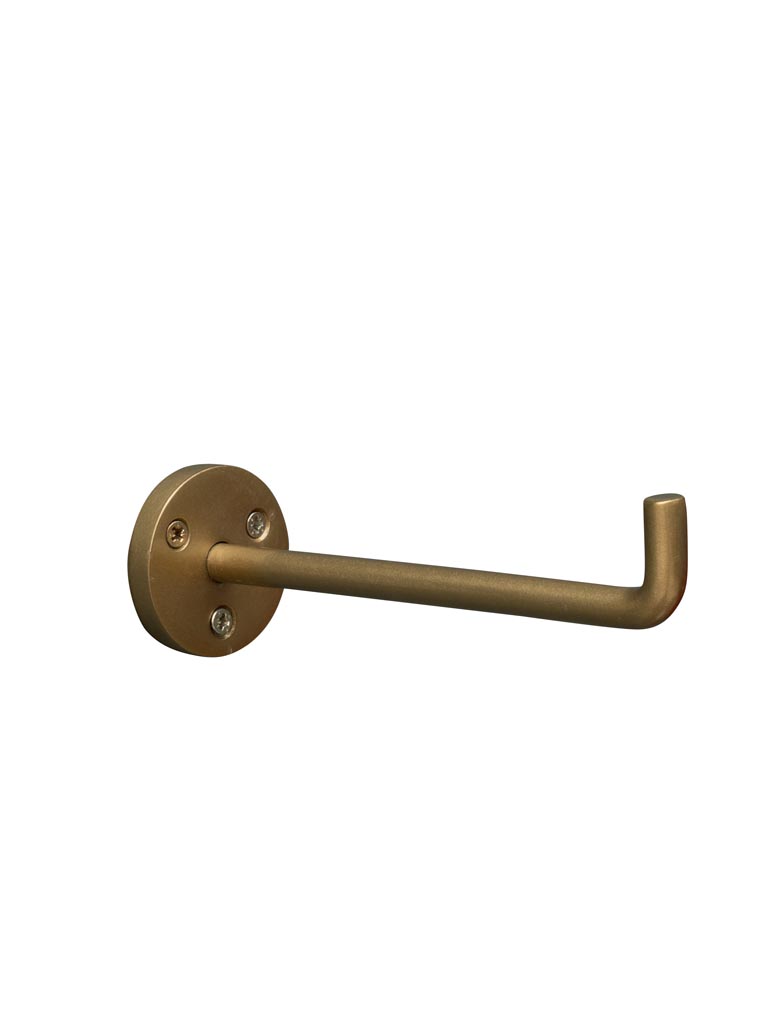 Long simple hook brass patina - 2