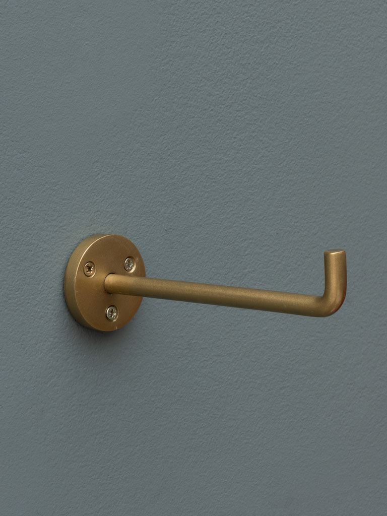 Long simple hook brass patina - 1