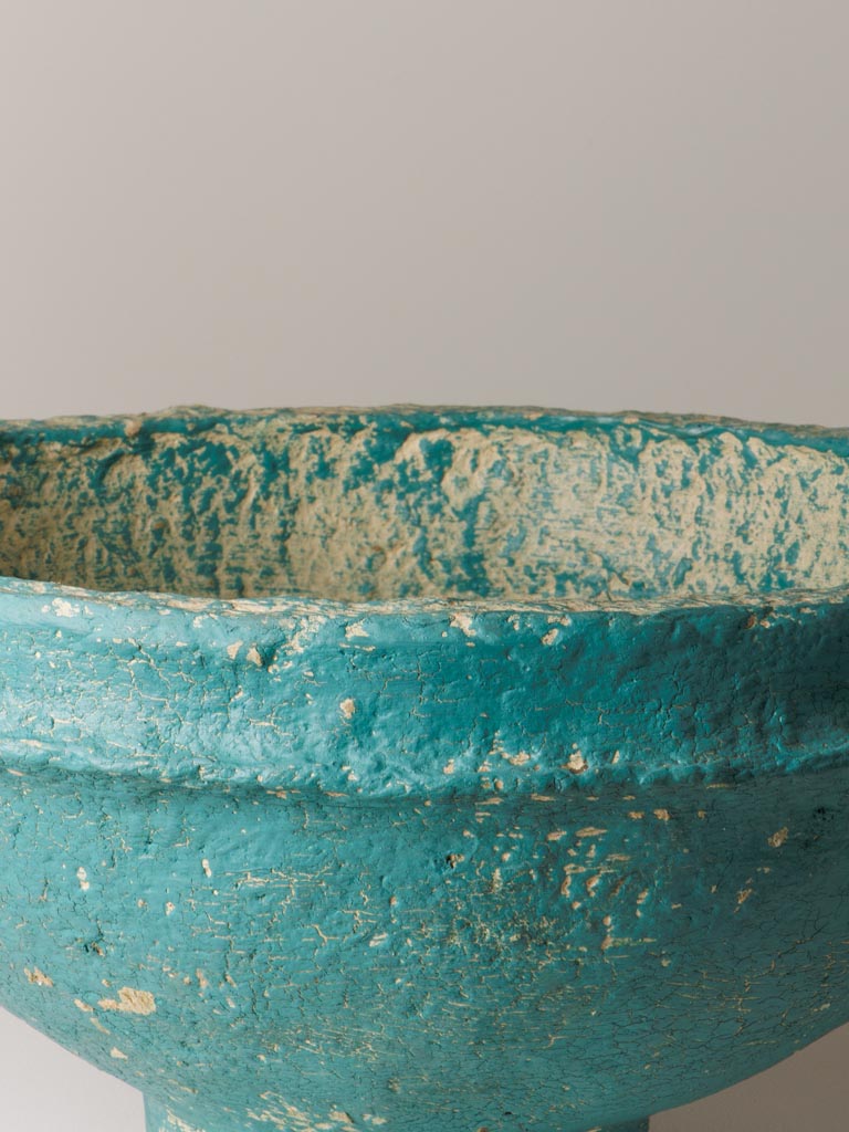 Plat rond papier mâché vert - 3