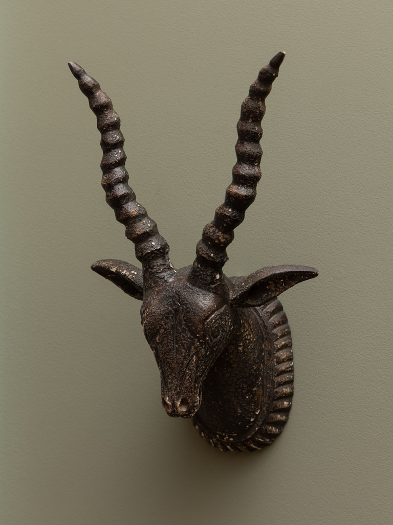 Tête d'antilope patine noire - 1