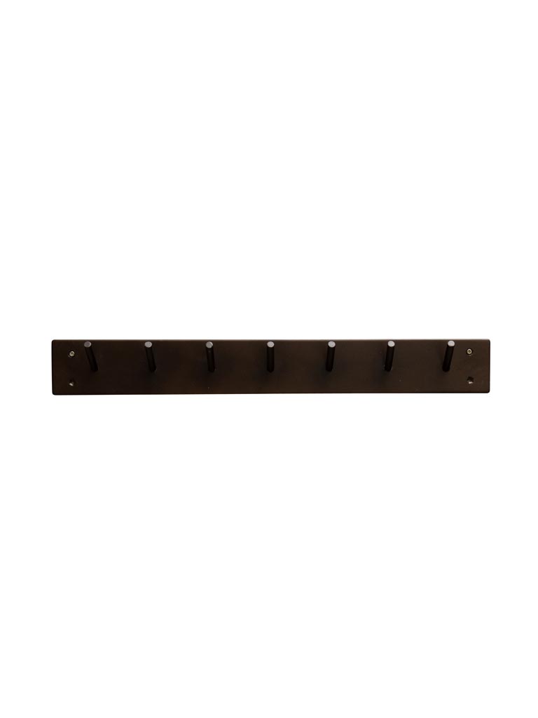 Black wall coat rack tube hooks - 2