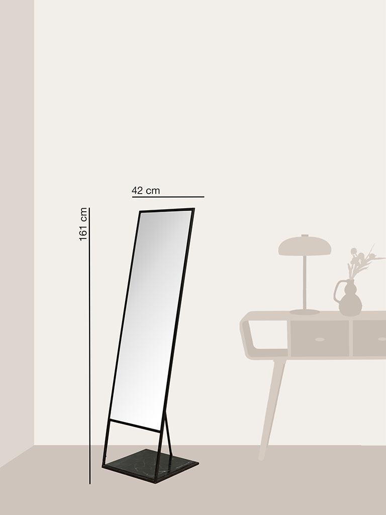 Standing mirror black marble base - 4