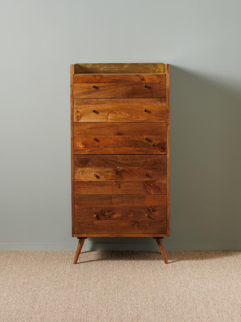 Chest of drawers brass sheet edge Niccolo - 1