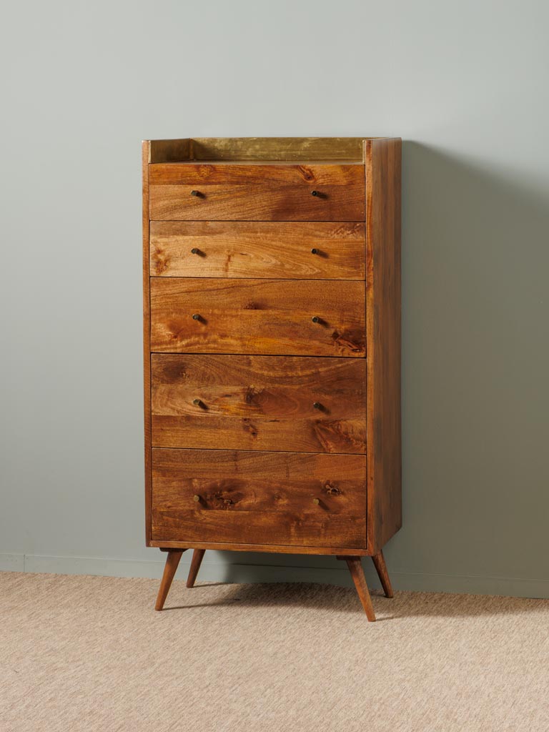 Chest of drawers brass sheet edge Niccolo - 4