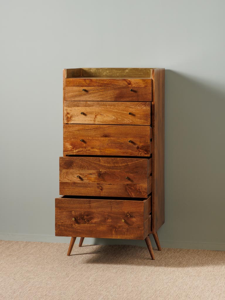 Chest of drawers brass sheet edge Niccolo - 6