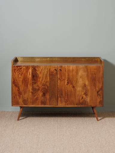 Sideboard 2 doors brass sheet edge Niccolo
