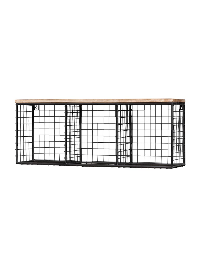 Wall shelf with 3 mesh baskets - 2