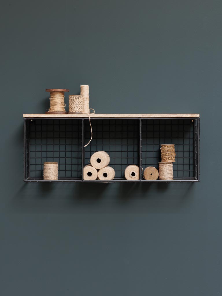 Wall shelf with 3 mesh baskets - 5