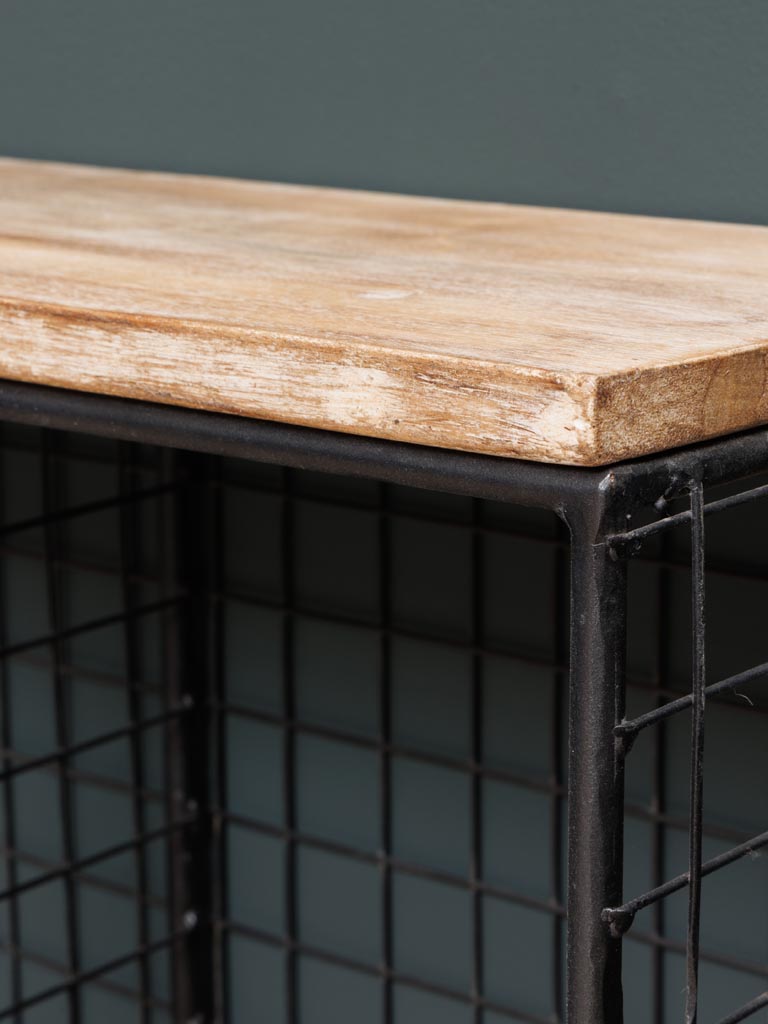 Wall shelf with 3 mesh baskets - 4