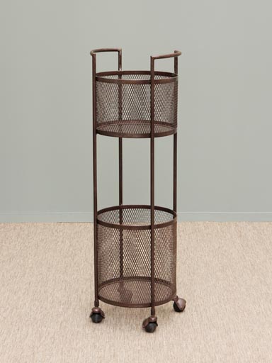 Storage baskets on wheels 2 levels