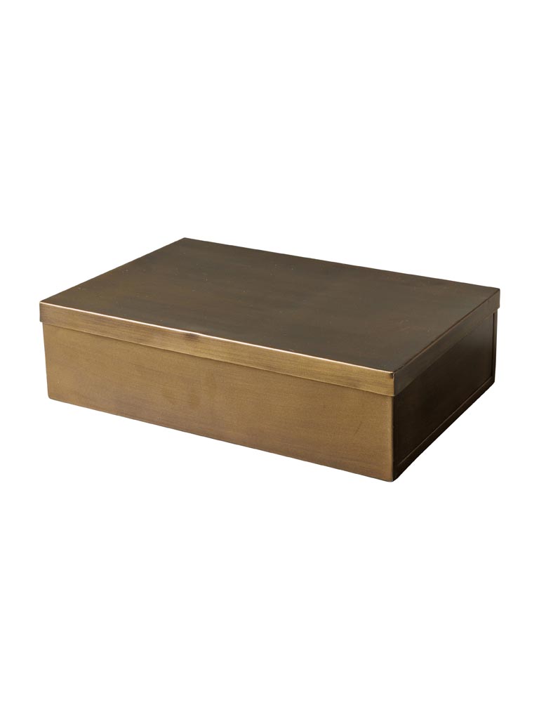 Large rectangular box bronze patina - 2