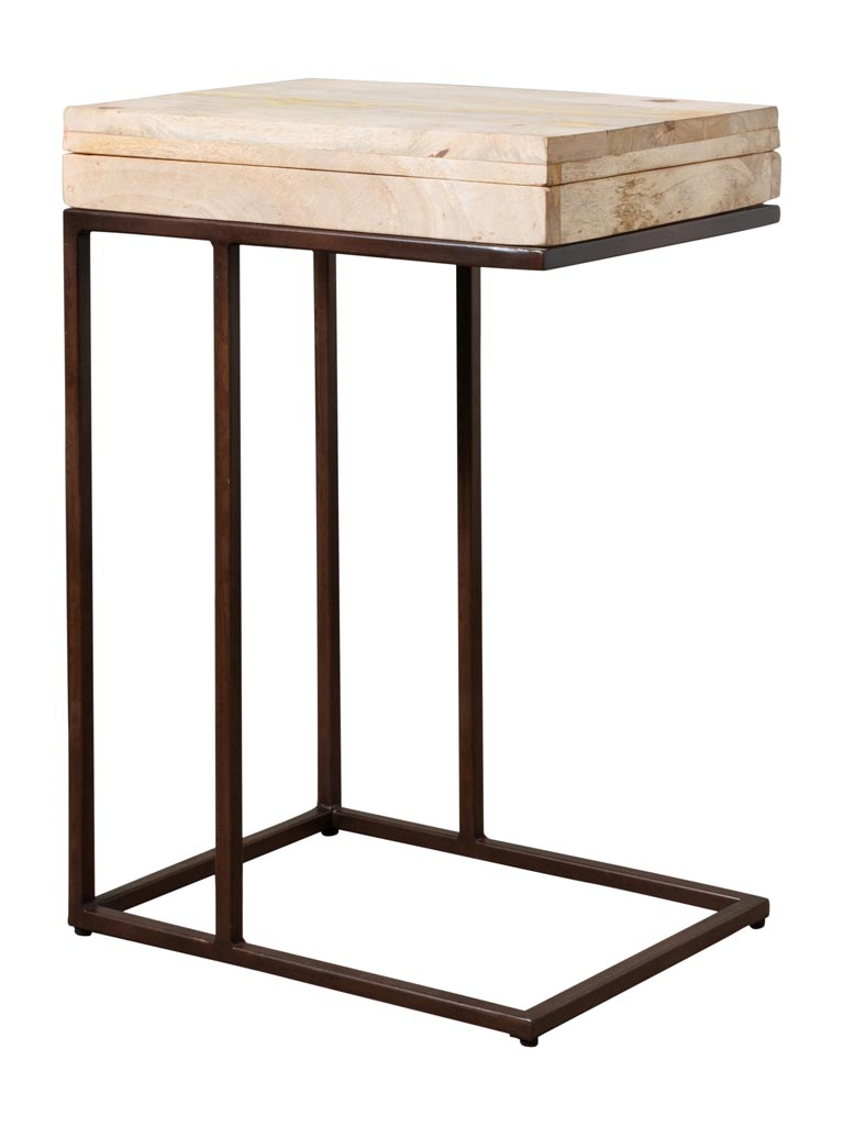 Openable top side table Recta - 2