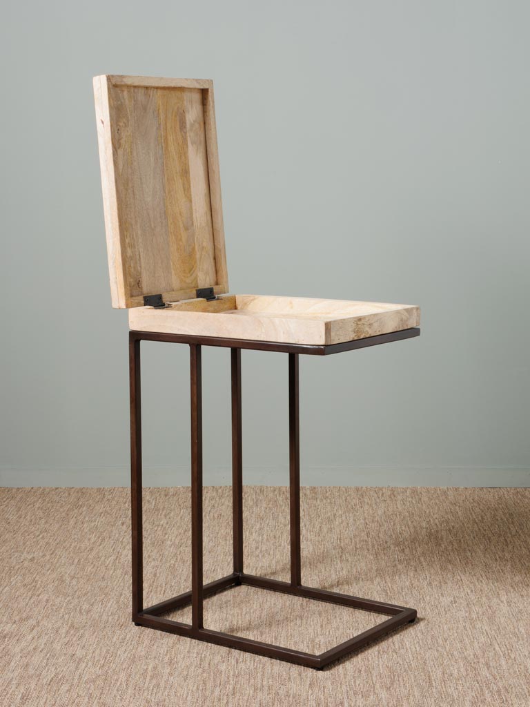 Openable top side table Recta - 3