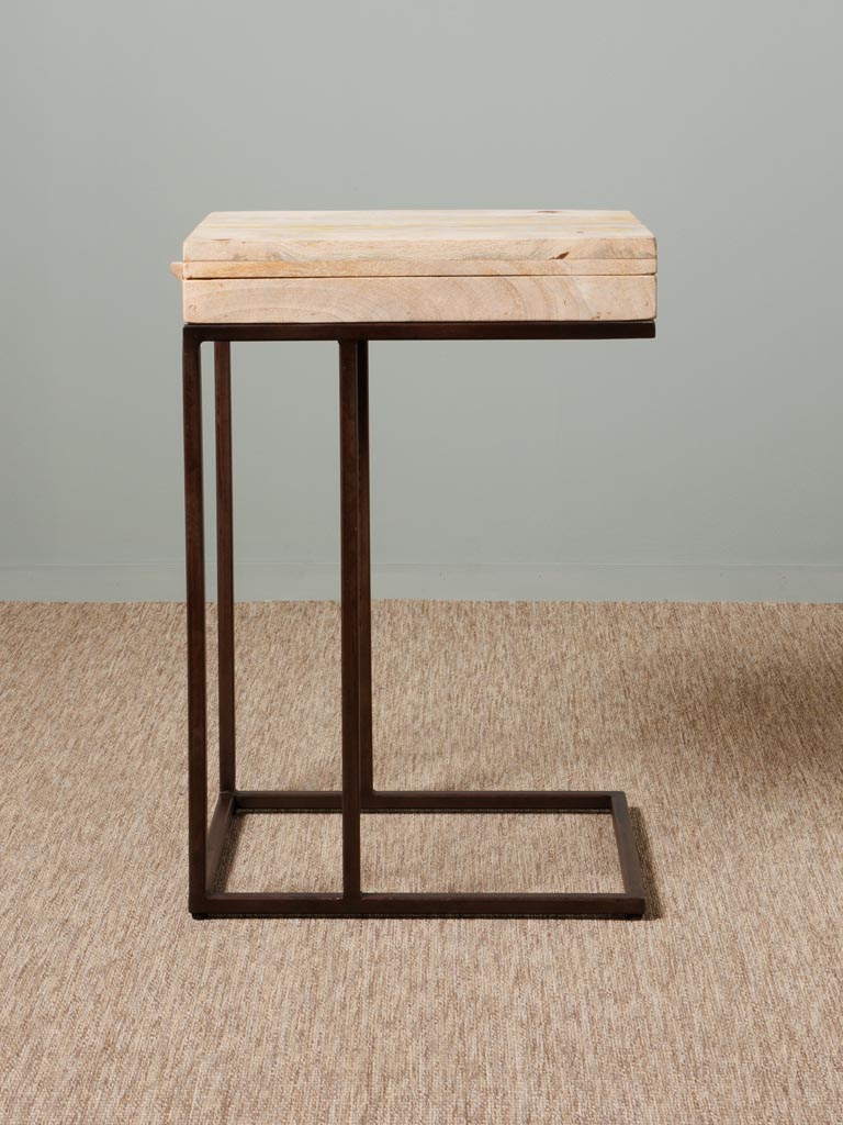 Openable top side table Recta - 5