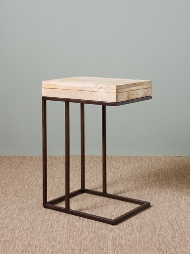 Openable top side table Recta