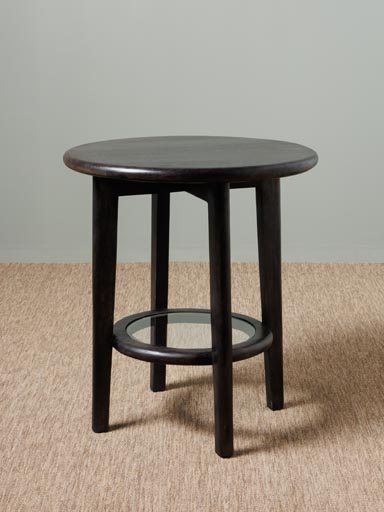 Table d'appoint plateau verre Lysandre