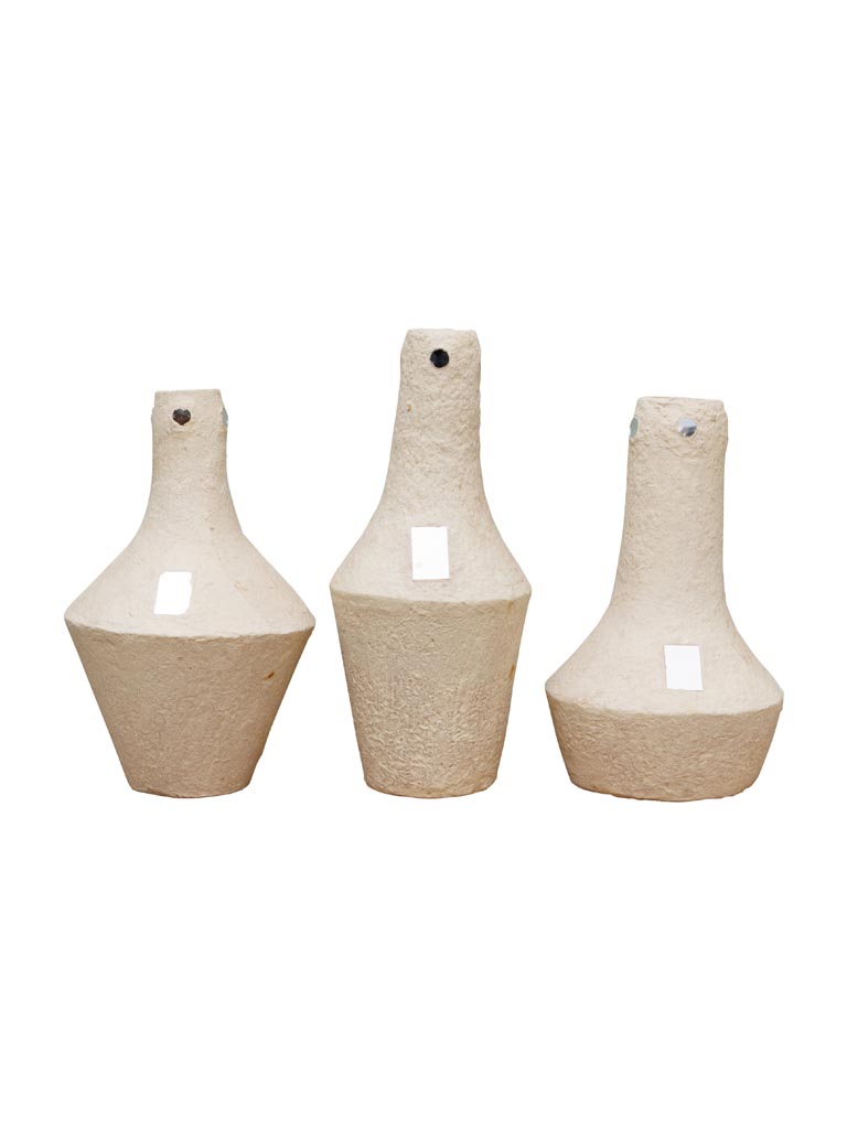 S/3 paper mached vases Trouvaille - 2