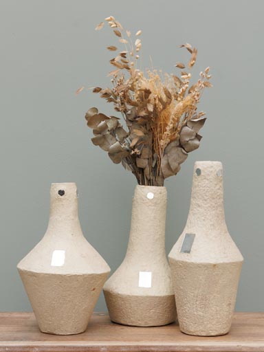 S/3 paper mached vases Trouvaille