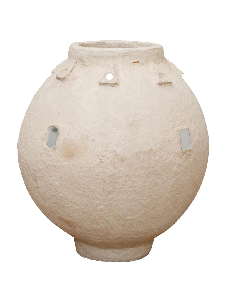 Paper mached pot with mirrors Trouvaille - 2