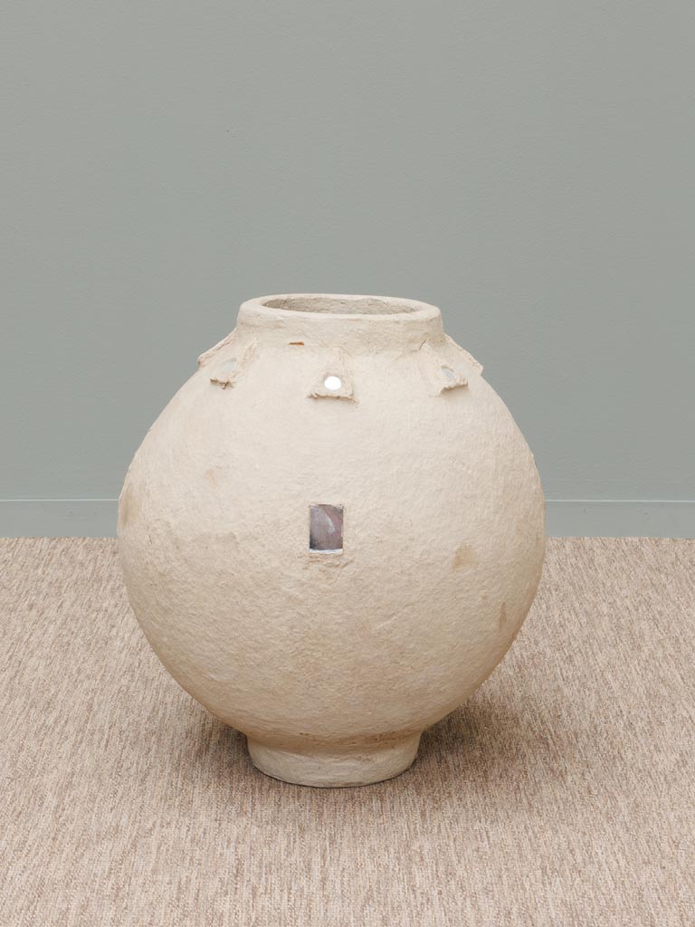 Paper mached pot with mirrors Trouvaille - 3