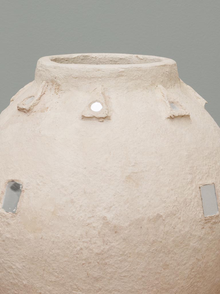 Paper mached pot with mirrors Trouvaille - 4