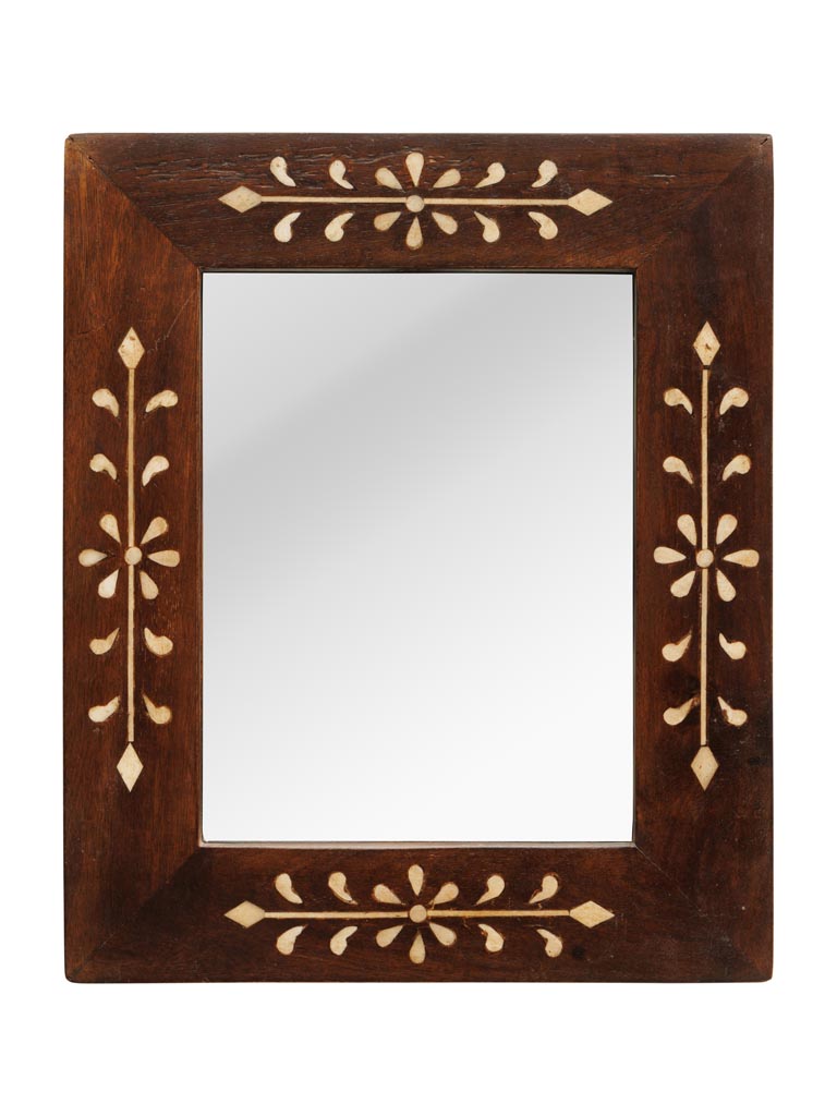 Dark wooden and horn mirror Alcazar - 2