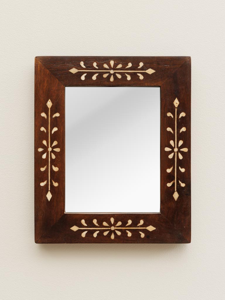 Dark wooden and horn mirror Alcazar - 1