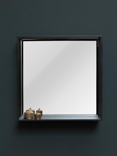 Square mirror with shelf