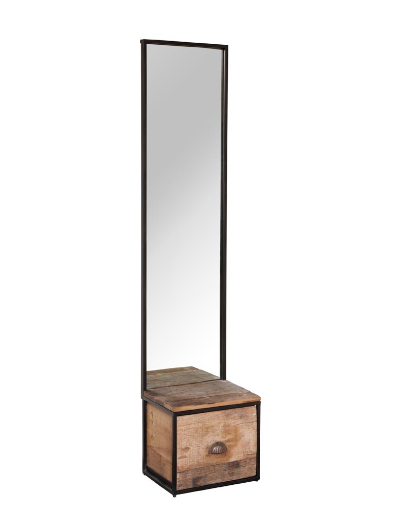 Miroir sur pied et rangement 1 tiroir - 2
