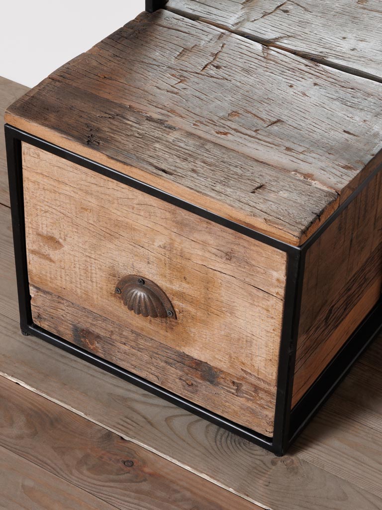 Miroir sur pied et rangement 1 tiroir - 5